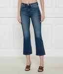 Джинсы женские Pinko Бритни клеш укороченные, синий - фото