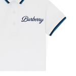 Детские поло Burberry, белый - фото 4