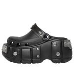 Сандалии hardcrocs slide x crocs 'nero silver' Balenciaga, черный - фото