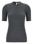 Футболка в рубчик Monile Brunello Cucinelli, серый - фото