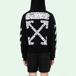 Толстовка OFF-WHITE Back Arrow Printing Loose Black, черный - фото 4
