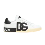 Кроссовки Dolce & Gabbana Portofino Low 'DG Logo Print - White Black', белый - фото