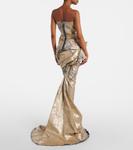 Джинсовое бюстье Rick Owens, золотой - фото 3