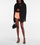 Потертые укороченные джинсовые шорты mid-rise Palm Angels, Orange Fluo - фото 2