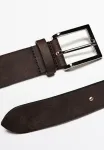 Потертый пояс Massimo Dutti, Dark Brown - фото 2