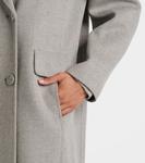 Двубортное шерстяное пальто S Max Mara, Silver Melange - фото 5