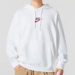Толстовка Nike Club Pullover Hoodie 'White', белый - фото 3