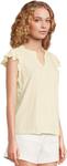 Топ Mod-o-doc Sleeveless Ruffle Top, цвет Sweet Cream - фото 2