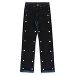 Джинсы унисекс черные Xinyinsu, черный - фото