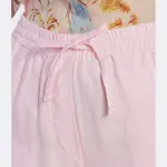 Льняные брюки прямого кроя со стрингами Samsøe Samsøe, розовый - фото 4
