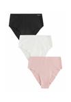 Брифы Next 3 PACK, Cream Pink Black/Black - фото