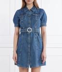 Джинсовое платье с поясом Liu Jo, синий - фото