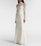 Платье Tabitha с декоративными элементами Jenny Packham, Ivory - фото 2