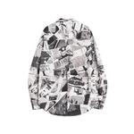 ELLE Рубашка Women's Medium Gray Lapel Moderate - фото 3