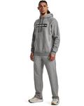Брюки Under Armour Rival Fleece, цвет Castlerock Light Heather/White - фото 3
