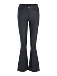 Кожаные штаны VILA Flared Pants Flair, черный - фото