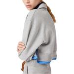 Длинный рукав укороченная поло MIU MIU, серый - фото 6