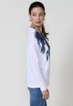 Топ Koroshi Long sleeved top, Blanco White/White - фото 4