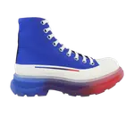 Ботинки Alexander McQueen Tread Slick Boot 'Royal Red Gradient', синий - фото