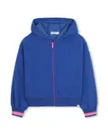 Детская толстовка с капюшоном и молнией Billieblush, синий - фото