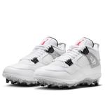 Кроссовки Air Jordan 4 TD Cleat 'White Cement' - фото 4