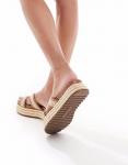 Сандалии на плоской платформе с ремешком из натуральной рафии Seqwl - фото 4