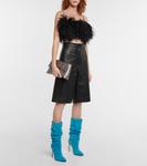 Замшевые сапоги с декором в виде падуба Paris Texas, Light Topaz - фото 2