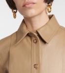 Кожаная рубашка Toteme, бежевый - фото 4