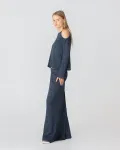 Длинная юбка из эластичной ткани Noon, синий - фото 3