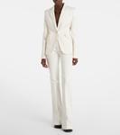 Высокие джинсы-буткат McQueen, Optical White - фото 2