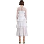 Self-portrait Автопортрет Длинное платье с рукавами Pure White - фото 5