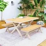 Скамья садовая 220 см, черный - фото 2