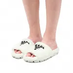 Махровые тапочки белые черные женские Prada - фото 6