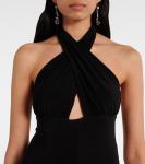 Комбинезон с бретелями на шее Norma Kamali, черный - фото 4