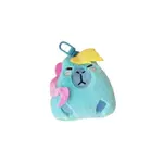 Плюшевый брелок макарон капибара 8 см LALABABY, синий - фото