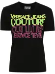 Футболка с логотипом Versace Jeans Couture, черный - фото