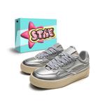 Кроссовки STAE Skateboarding Shoes Women's Low-top, бежевый/синий - фото 11