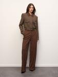 Свободные плиссированные брюки RÆRE by Lorena Rae, коричневый - фото 4