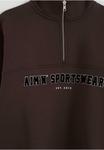 Толстовка aim’n VARSITY HALF ZIP, Brown - фото 8