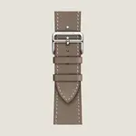 HERMES Часы Strap Apple Compatibility Cowhide Leather Material, Elephant Gray - фото 6