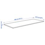 Столешница, черная/ламинат, 186x2,8 см, Ekbacken IKEA - фото 4