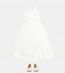 Балетки Dory из металлизированной кожи Pom d'Api, Fune Blanc - фото 2