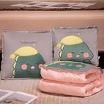 Fluffy bear Creative Cartoon Multi Use Pillow With Hood Dinosaur Doll Products - фото 3