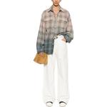 Прямые джинсы Damon с защипами R13, белый - фото 3