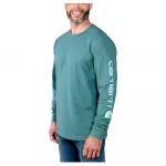 Лонгслив Carhartt Emea Sleeve Logo, синий - фото 3