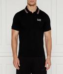 Поло EA7 Regular Fit, черный - фото