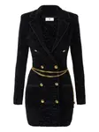 Платье мини с цепочкой Elisabetta Franchi, черный - фото