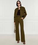 Рубашка Pinko укороченная с карманами, зеленый - фото 2