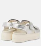 Кожаные сандалии H680 Hogan, Argento - фото 2