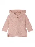 Вязаный джемпер с капюшоном Bonpoint, розовый - фото